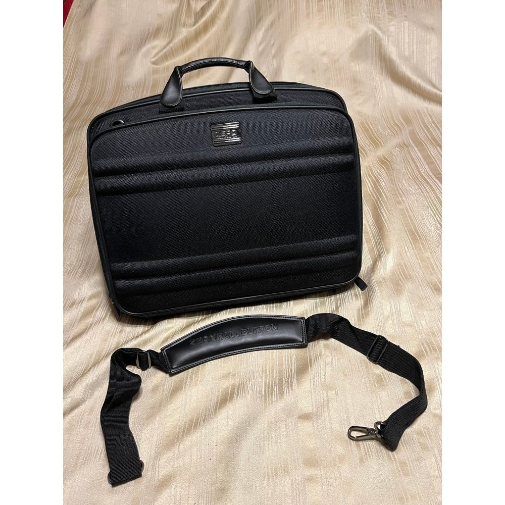 Zero Halliburton 3 Zip Compartment Business/Computer Bag with Shoulder Strap